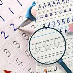 Bücher zum Schreiben lernen Zahlen Buchstaben Kalligraphie 4er Set