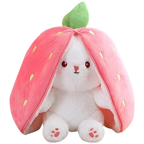 Erdbeere Kaninchen Maskottchen Plüsch 25cm